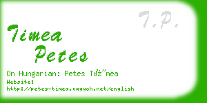 timea petes business card